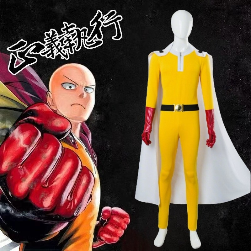 Anime Cosplay One Punch Man - Tek Yumruk Adam Saitama Cosplay Kostüm