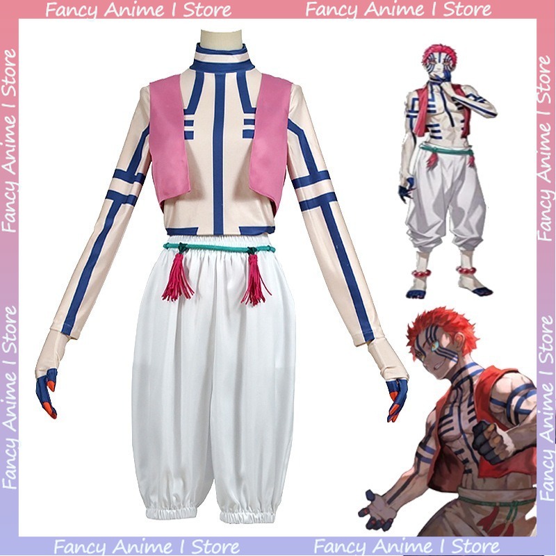 Anime Cosplay Show - Anime Akaza Cosplay Kostüm Yakışıklı Yetişkin