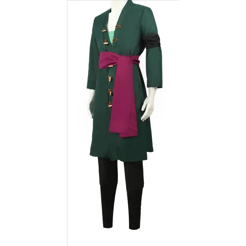Anime Cosplay One Piece - Anime Roronoa Cosplay Kostüm Üniforma Yeşil