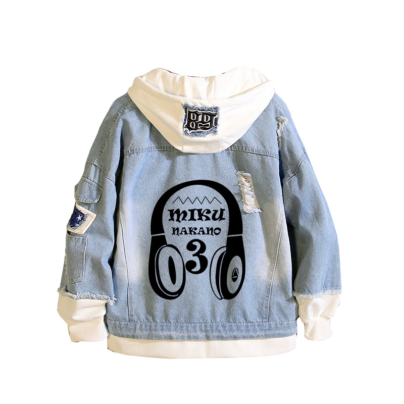 Anime Cosplay Nz - Özetin Özeti Quintuplets Anime Denim Ceket