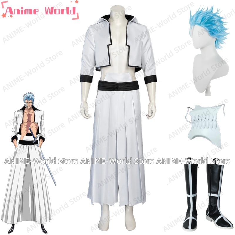 Anime Cosplay Mask - 《Özel Boyut》Anime Grimmjow Jaegerjaquez Cosplay Kostüm