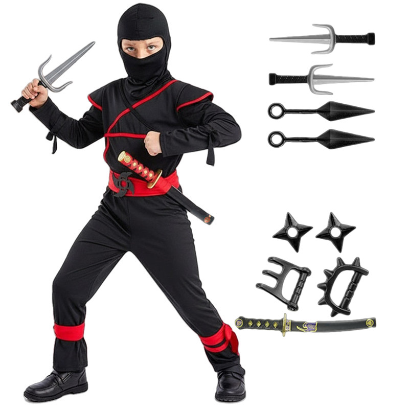 Anime Cosplay Mask - Çocuklar İçin Japon Samuray Kostümü Ninja