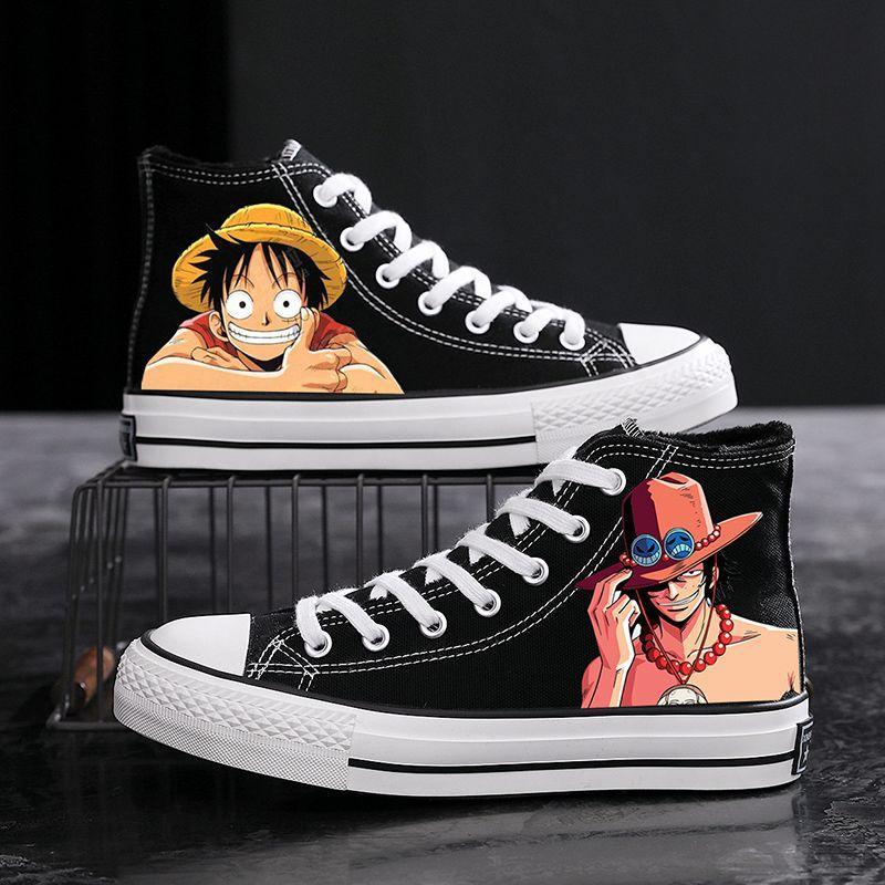 Anime kanvas ayakkabılar tek p - Anime Cosplay Luffy incelemesi ve fiyatı