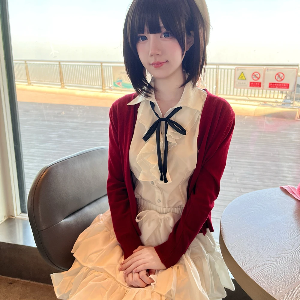 Kız Kırmızı Ceket Gömlek Etek  - Anime Cosplay Lolita incelemesi ve fiyatı