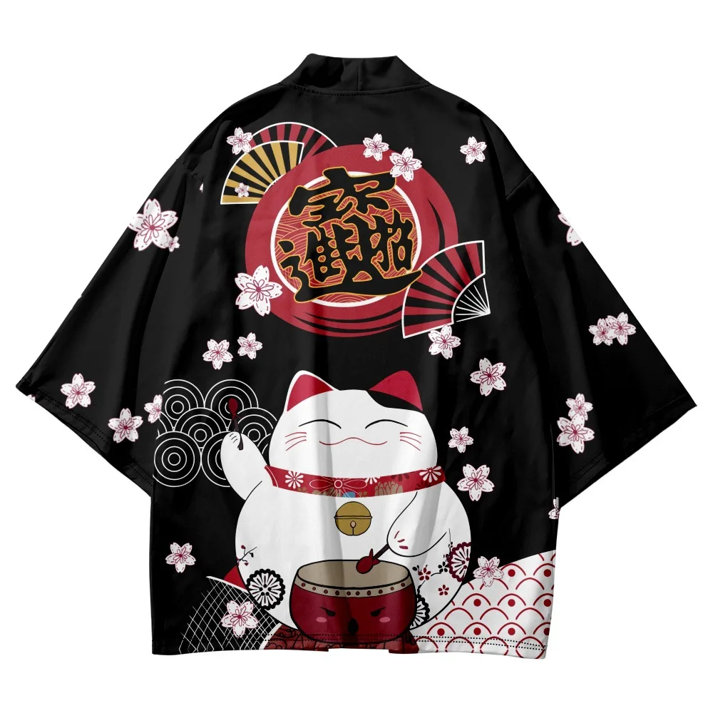 Japon Kedi Baskı Cosplay Haori - Asian Cosplay Anime incelemesi ve fiyatı