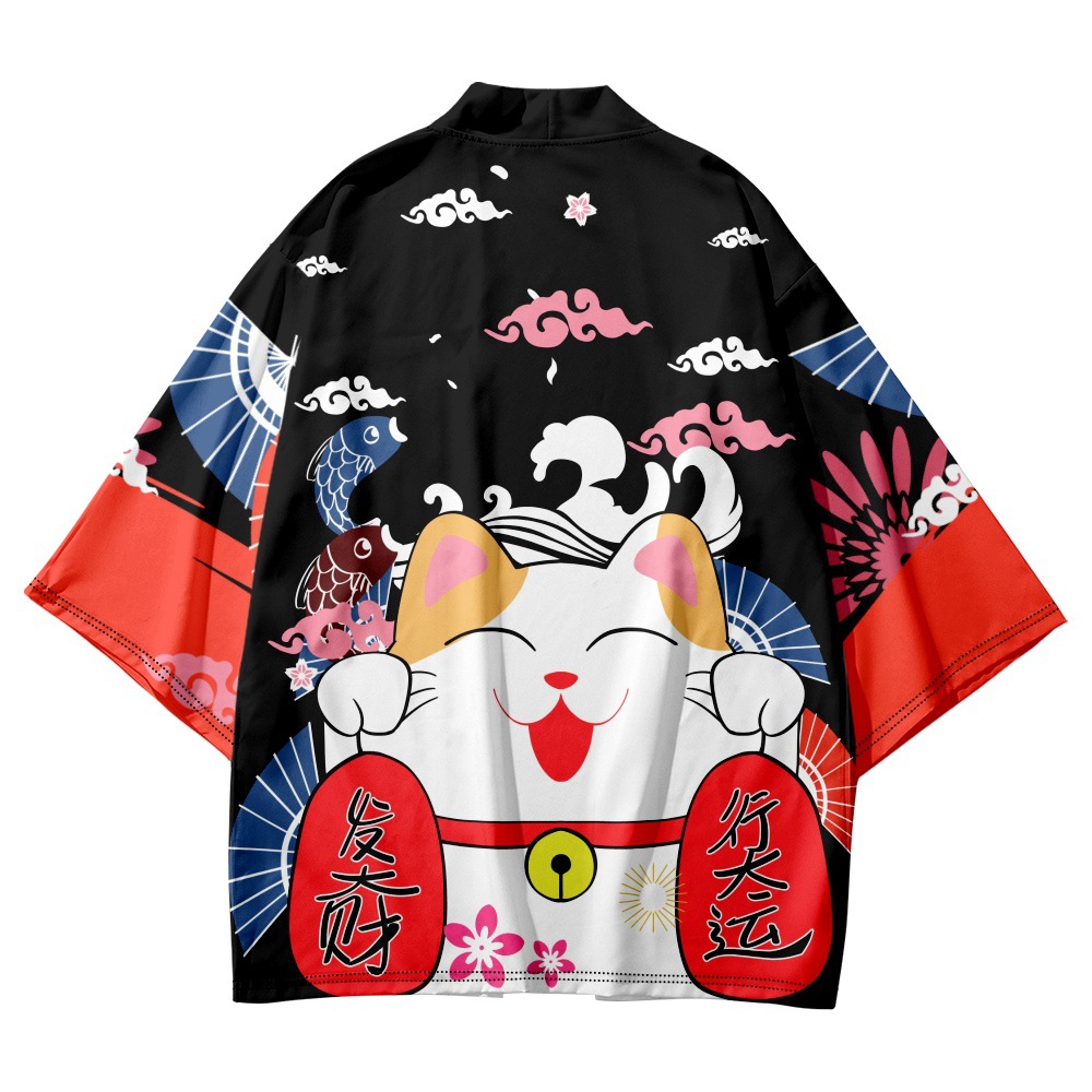 Yukata Cosplay Kedi Baskı Hırk - Asian Cosplay Anime incelemesi ve fiyatı