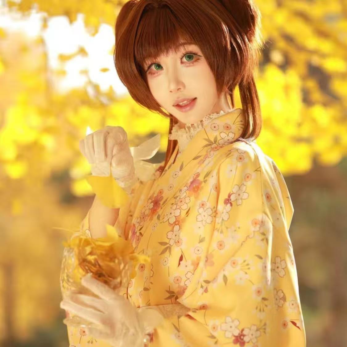 Sevimli Sarı Kimono Kızlar Jap - Asian Cosplay Anime incelemesi ve fiyatı