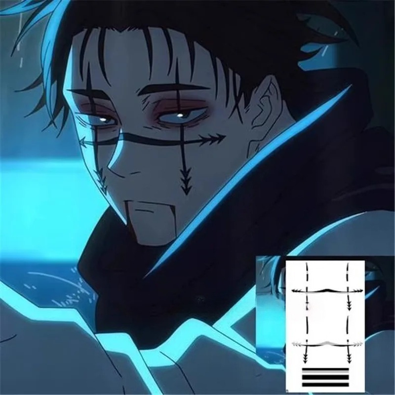 Choso Dövme Etiket Anime Jujut - Anime Cosplay Jujutsu Kaisen incelemesi ve fiyatı